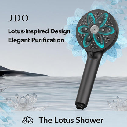 6-Setting Shower Head with Handheld, JDO High Pressure Hand held Shower Head, 4.7 Inch Chrome Detachable Showerhead Set with 59 Inch Stainless Steel Hose and Adjustable Showerhead Holder