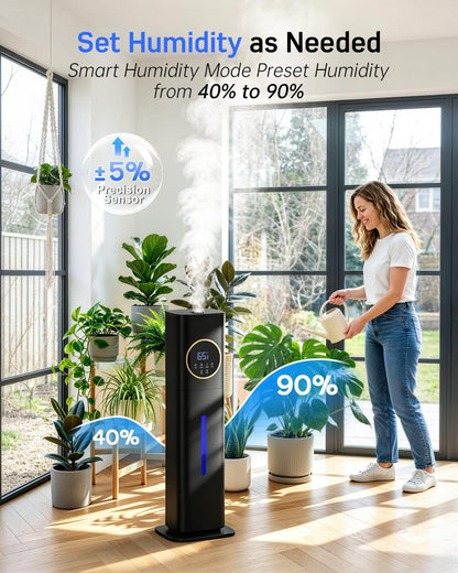 LACIDOLL Humidifiers for Bedroom 500 sq ft, 2.1Gal/8L Humidifier large room