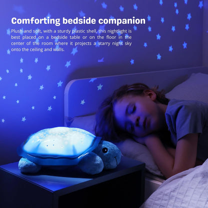 Cloud b Calming Nightlight Star Projector | Gentle Brightness | 3 Colors | 8 Constellations | Auto-Shutoff | Twilight Turtle Green