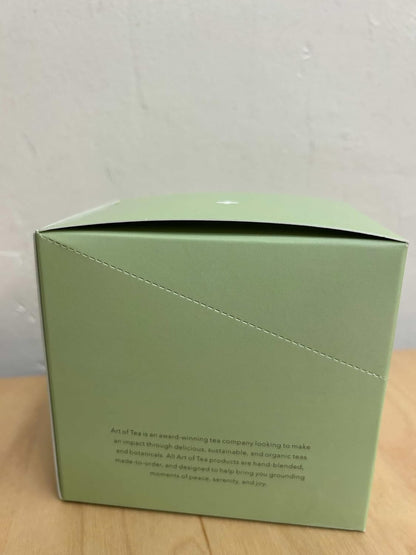 Art of Tea Mint Green Tea Bags 12 Count, Organic Peppermint & Spearmint Green Tea Sachets, Premium Pyramid Tea Bags for Hot or Iced Tea, Smooth Refreshing Green Tea with Moderate Caffeine