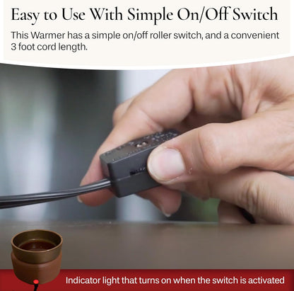 Candle Warmers ETC 2-in-1 Candle and Fragrance Warmer for Warming Scented Candles or Wax Melts and Tarts with to Freshen Room, Primitive Black and Bronze