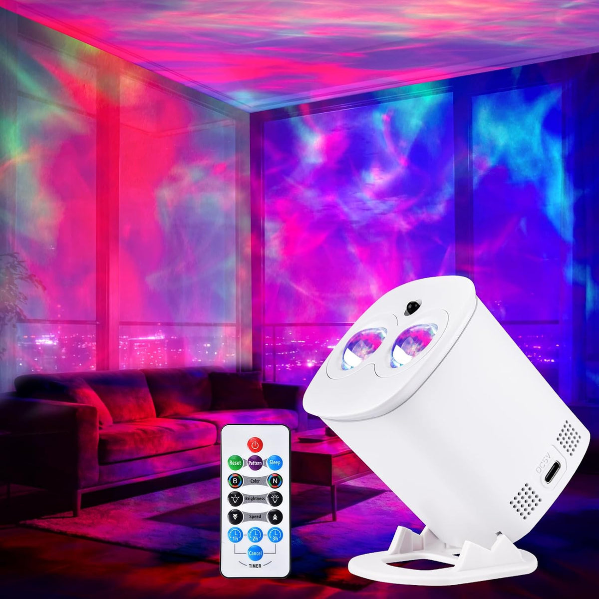 Galaxy Projector for Bedroom, Nebula Ceiling Led Lamp with Remote