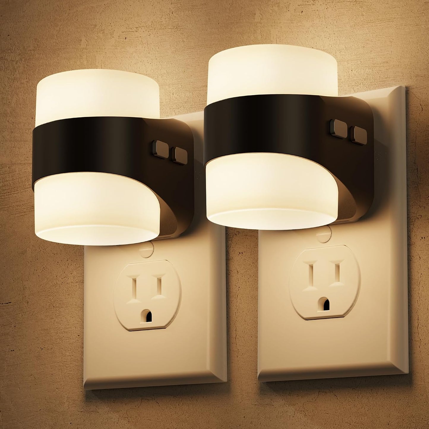 Briignite Night Light, Night Lights Plug into Wall, Soft White LED Nightlight for Kids, Adjustable Brightness 0-100LM, Dusk to Dawn Sensor, Soft Light for Bedroom, Hallway, Nursery, 2 Pack