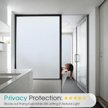 Coavas Blackout Window Film, 100% Light Blocking Privacy Window Film, No Glue Static Cling, Heat & UV Blocking, Removable Room Darkening Window Cover, Renter Friendly for Bedroom, 17.5x78.7Inch,Black
