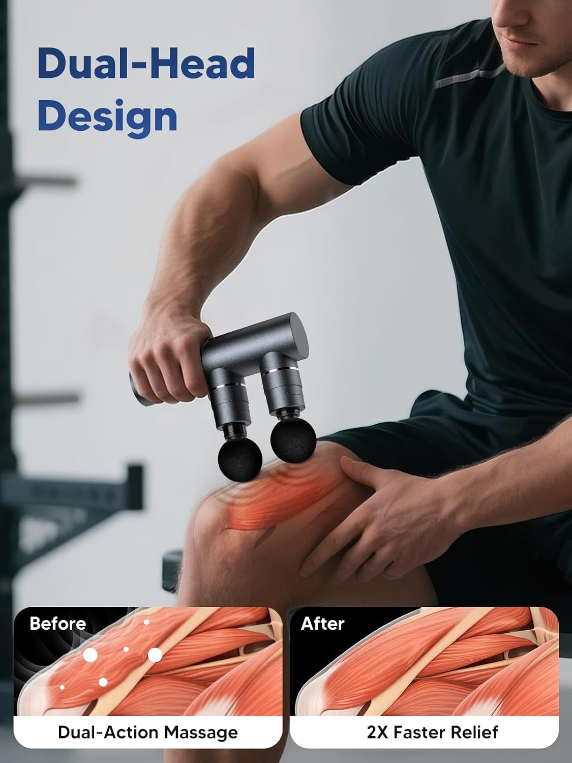 arboleaf Massage Gun Deep Tissue, Balance of Power & Portability Full-Metal Percussion Massager with Silent Brushless Motor - Ultra-Quiet Pocket-Sized for Athletes Back Pain Relief Home Office Travel