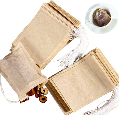 NEPAK 600 Pcs Disposable Tea Bags with Drawstring,Tea Filter Bags,Empty Tea Bags for Loose Leaf Tea(2.36 x 3.15 inch)