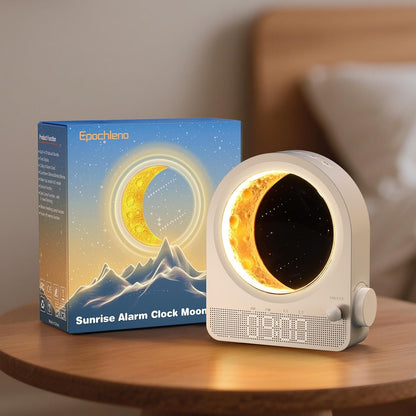 Sunrise Alarm Clock, White Noise Machine, Wood Grain