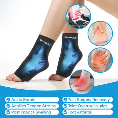 Ankle Ice Pack Wrap, Achilles Tendonitis Brace, Hot & Cold Compress
