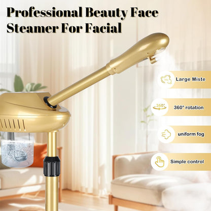 Facial Steamer Professional for Deep Cleansing and Hydration, More Steam