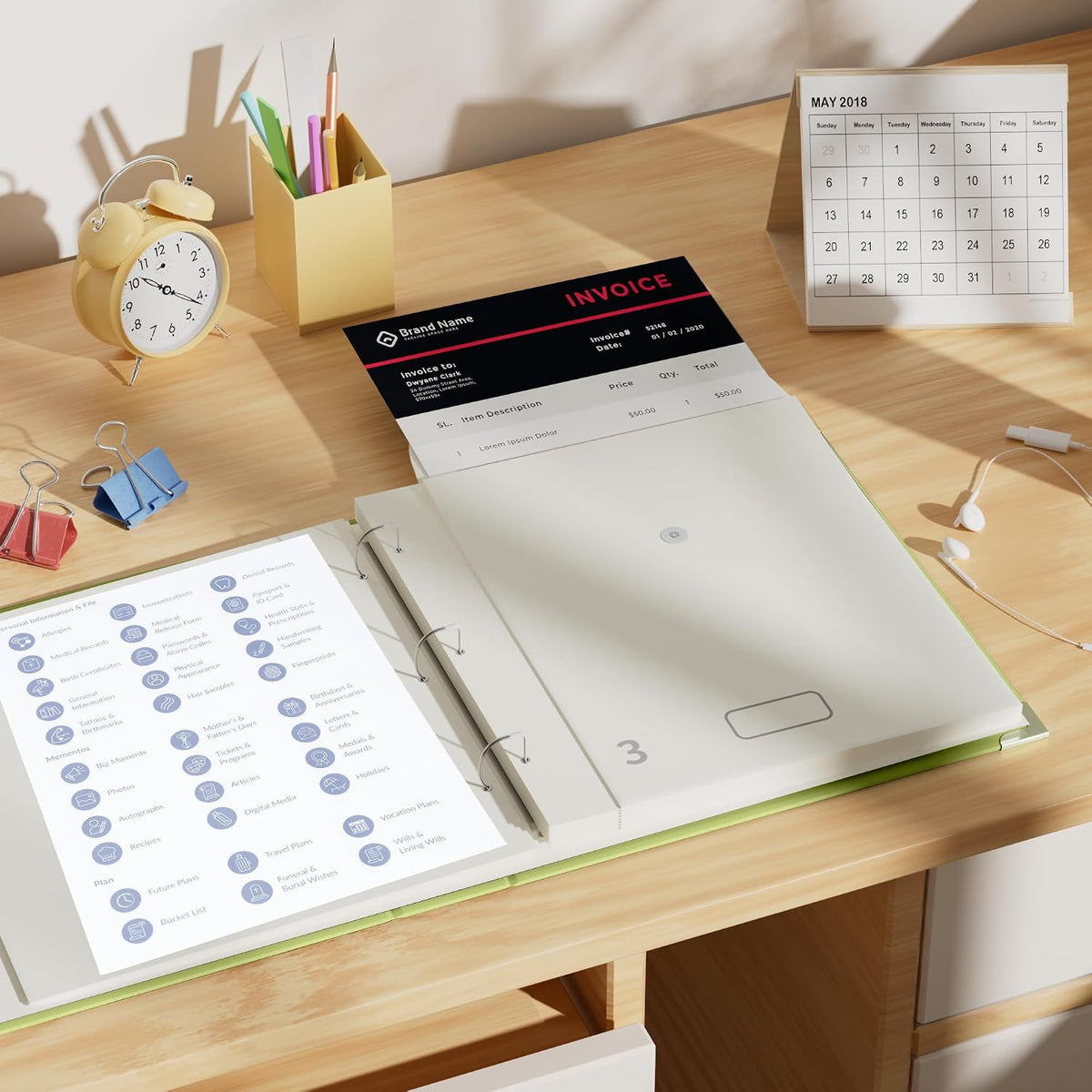 Important Document Organizer – Emergency File Folder Protect Your Family’s Legacy with 3-Ring and Label Pockets, Perfect for Home Office Filing and Gift Giving on Special Occasions