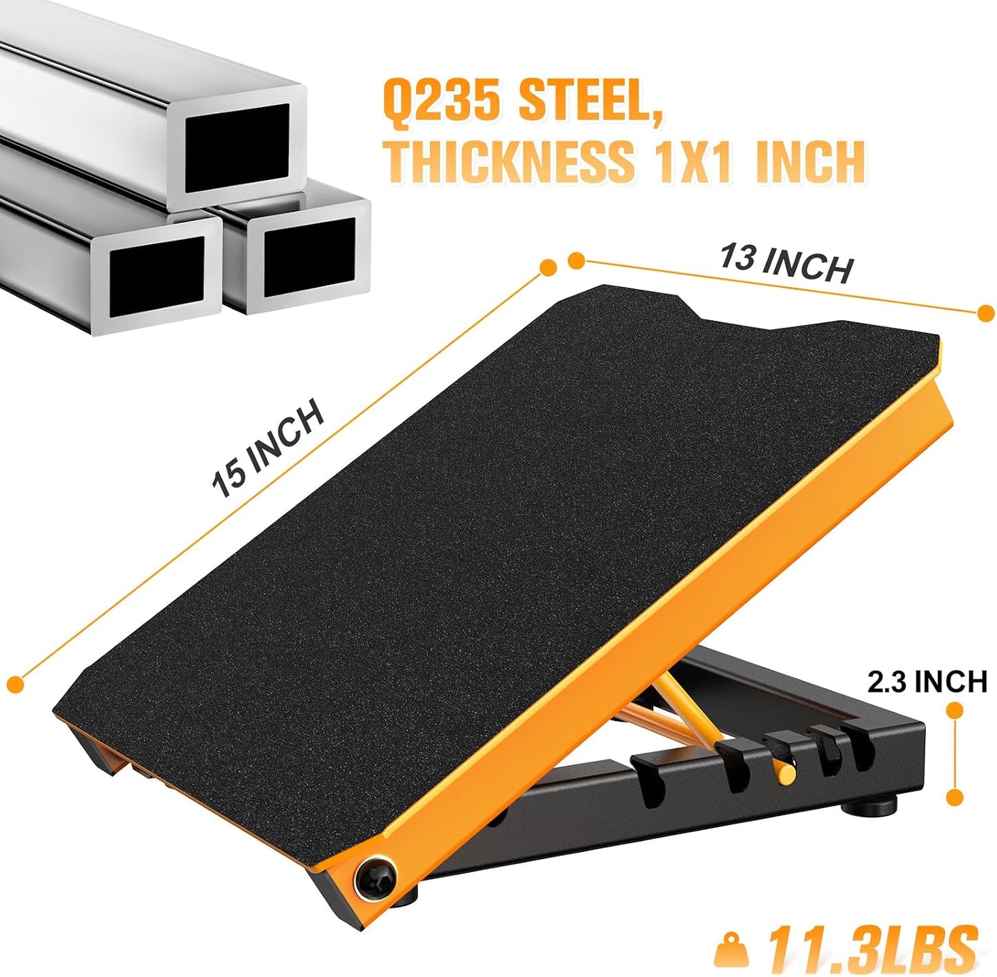 Naitesen Steel Slant Board Calf Stretcher for Squat 600lbs Weight Capacity Adjustable Incline Balance Board for Relieving Plantar Fasciitis Achilles Tendonitis Muscle Injuries Home Gym or Commercial