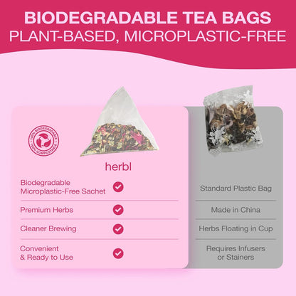 Organic Hormone Balance Tea for Women – Raspberry Leaf, Vitex & Tulsi – Herbal Hormone Balance Tea for PMS, PCOS, Perimenopause, Mood & Cycle Support – Caffeine-Free, USDA Organic