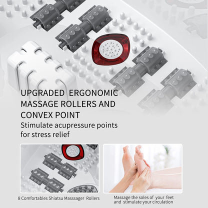 Foot Soaking Tub, Foot Spa Bath Massager with Heat, Epsom Salt,Bubbles, Vibration and Red Light,Foot Soaker, Birthday Gifts for Mom Dad Women Men Her Him