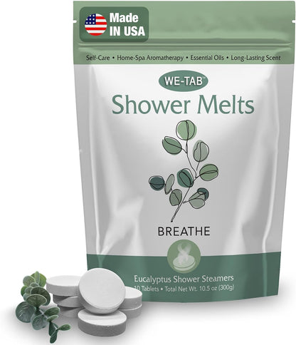 Shower Steamers 10-pk with Essential Oil Aromatherapy to Unwind and Sleep, Long Lasting Lavender Scent, No Stain or Artificial Dye, for Relaxation, Stress Relief and Self Care Gift for Everyone!