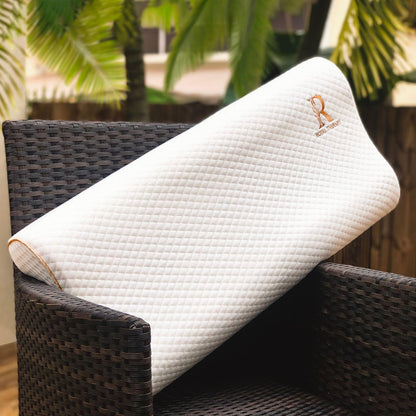Royal Therapy Memory Foam Pillow, Queen Neck Pain Relief, Contour Cervical Pillow, for Neck and Shoulder Pain, Side, Back and Stomach Sleeper, 24x14x5 inches