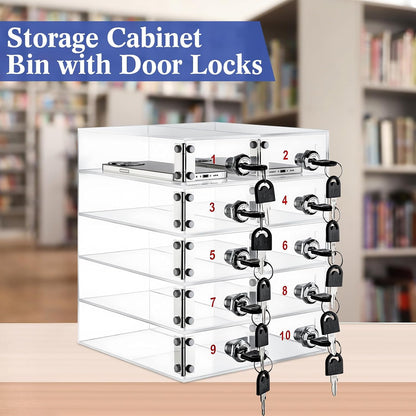 Layhit 20 Slots Cell Phone Locker Box for Classroom, Back to School, Clear