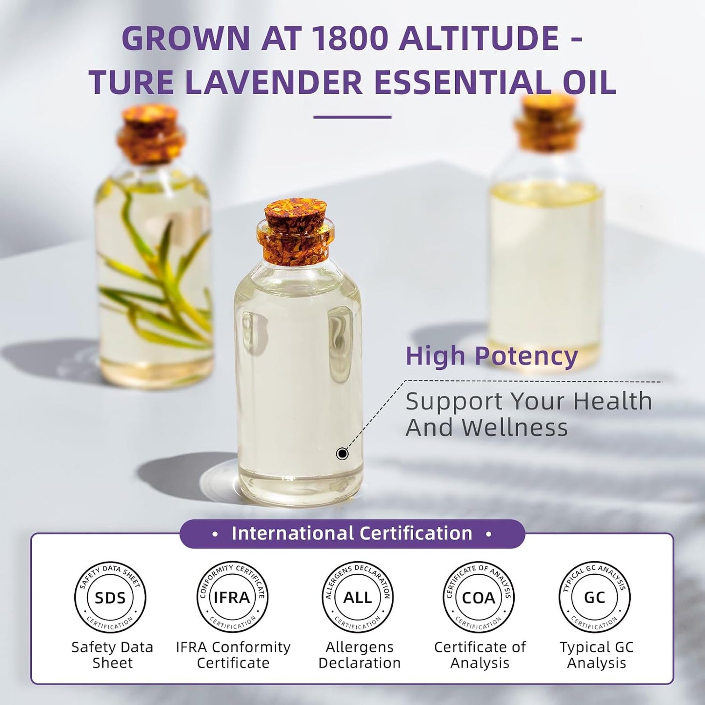 HIQILI Lavender Essential Oil for Diffuser, Aromatherapy & Air Freshening
