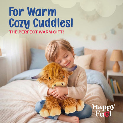 Bunny Microwavable & Weighted Stuffed Animals - 1.5 Lbs Unscented Heating Pad for Period Cramps Pain Relief and Anxiety, Cute Bunny Plush Toys Gifts for Women Girls Adults and Kids by Happy Fuel