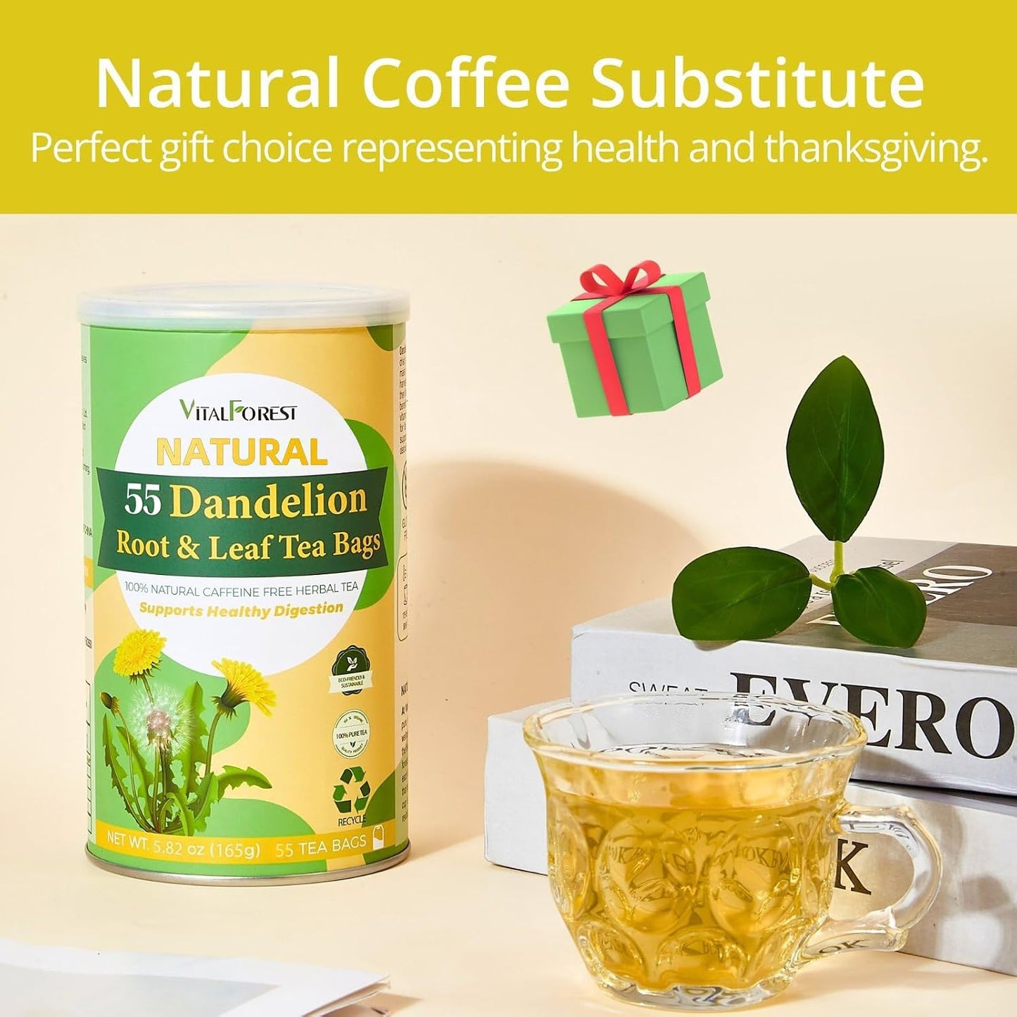 60 Lemon Balm Tea Bags - VitalForest Dried Lemon Balm Leaves Tea -1.5g/Bags, Calming Herb, Stress Relief & Sleep Support, Non-GMO, Caffeine-Free