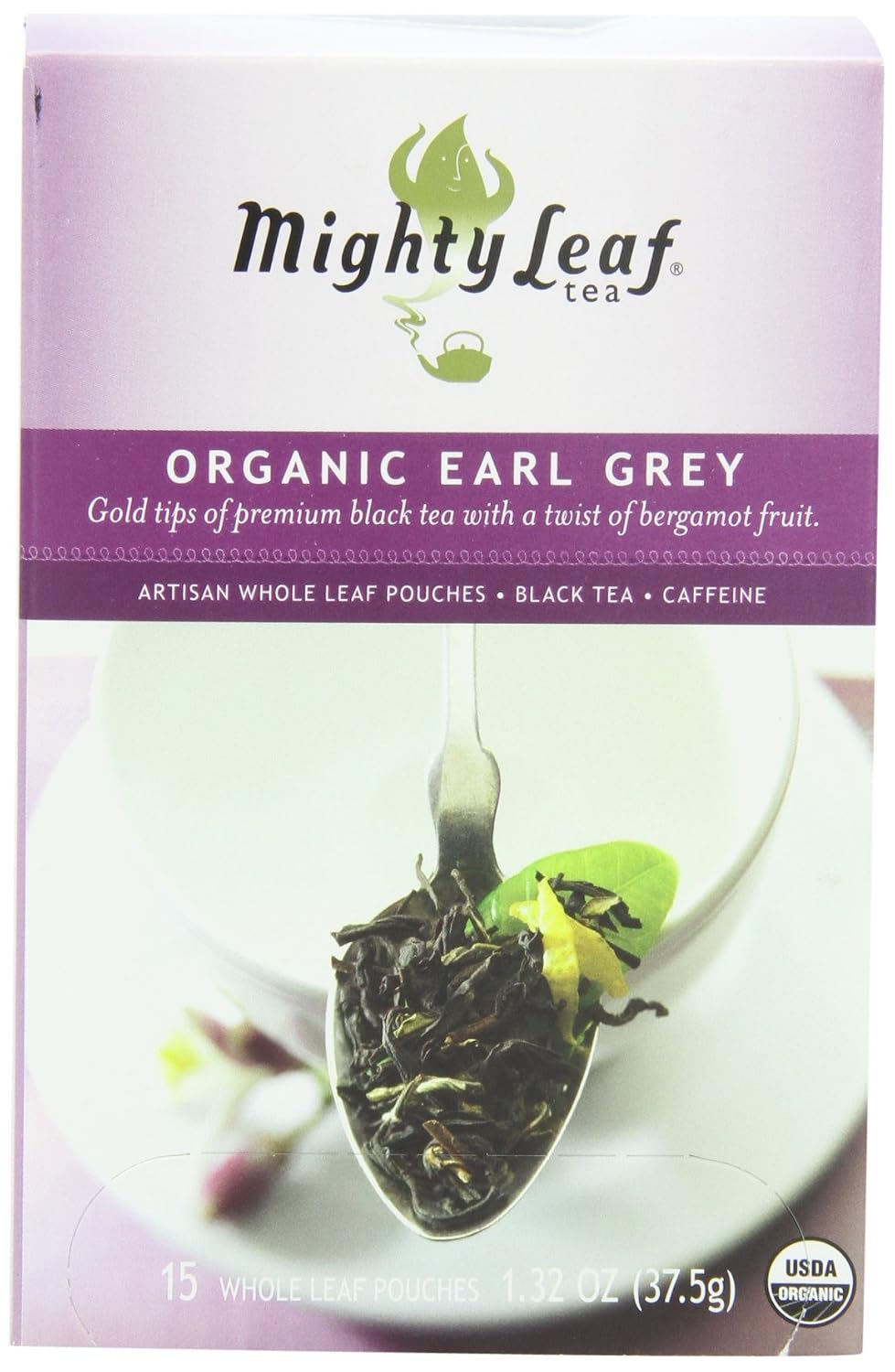 Mighty Leaf Earl Grey Black Tea 45 Pouches Premium Earl Grey Black Tea