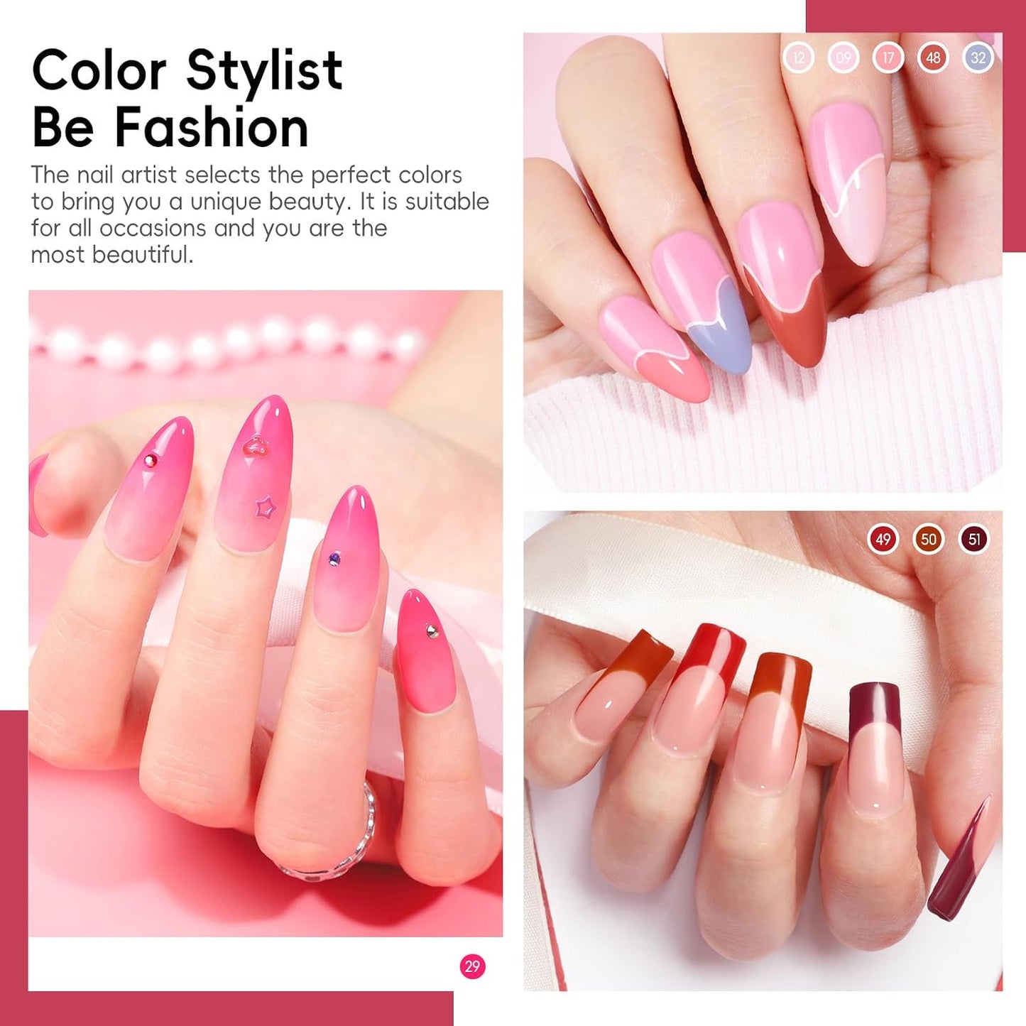 COSCELIA 53pcs Gel Nail Polish Kit with U V light and Drill Starter Kit 35 Colors Gel Nail Polish with 5pcs Top Base Coat Nail Art Professional Gel Manicure Kits Gifts for Women Teens Girls