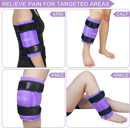 REVIX 19" Extra Large Knee Ice Pack Wrap Around Entire Knee, Reusable Gel Cold Pack for Discomfort and Post-Workout Fatigue, Cold Compress, Enhance Comfort and Recovery
