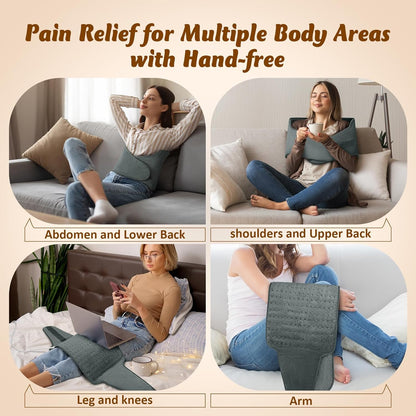 Heating Pad for Neck Shoulders Back, Extra Large Heat Pad for Full Body Relax, Electric Heated Wrap for Seniors, Dad Gifts Fathers Day, Birthday Gifts for Men Women Mom Grandma, ETL Safety Certified