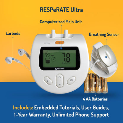 RESPeRATE Ultra Blood Pressure Lowering Device - Doctor Recommended Non-Drug Medical Device - Clinically Proven to Lower Blood Pressure Naturally - Just 15 Minutes a Day