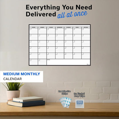 Large Dry Erase Calendar for Wall 36x48, Big Classroom Giant Month, Undated Reusable Family Monthly, Rolled Whiteboard White Board, Calendar Dry Erase Planner for Wall Erasable Large Office 48x36