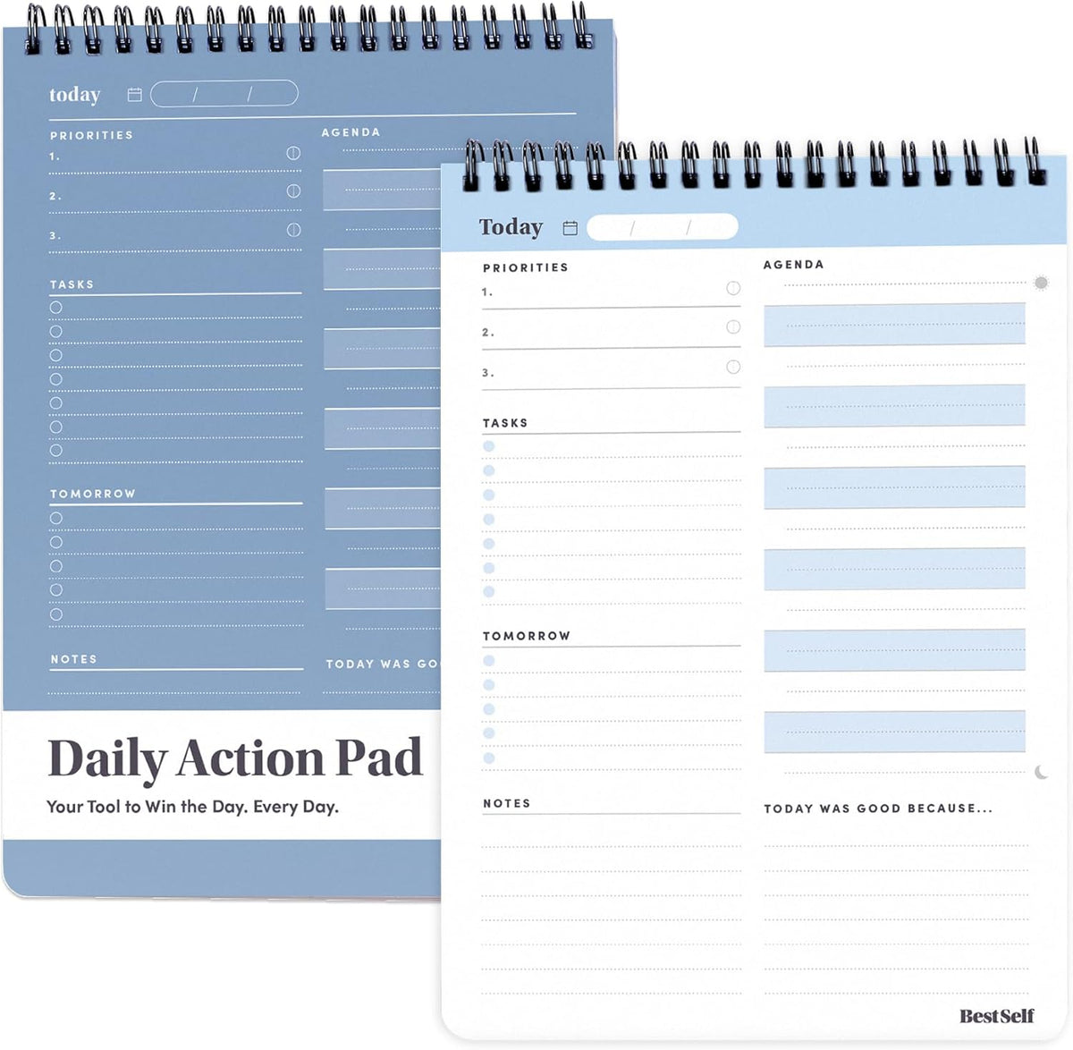 BestSelf Daily Action Pad – 60 Sheets, Hourly Planner & Task Checklist