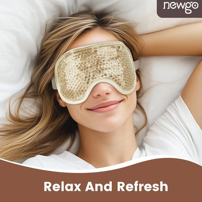 NEWGO Cooling Eye Mask for Puffy Eyes, Cold Eye Mask Eye Ice Pack for After Eyes Surgery, Tension Stress Relief, Itchy Eyes, Headaches, Dark Circles - Blue