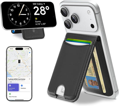 TopMade for MagSafe Wallet Works with Find My, Strongest Magnetic Wallet