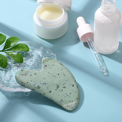 rosenice Gua Sha Facial Tools Guasha Tool Gua Sha Jade Stone Manual Massage Sticks for Jawline Sculpting and Puffiness Reducing for Face Body Tensions Reduce Festive Gifts