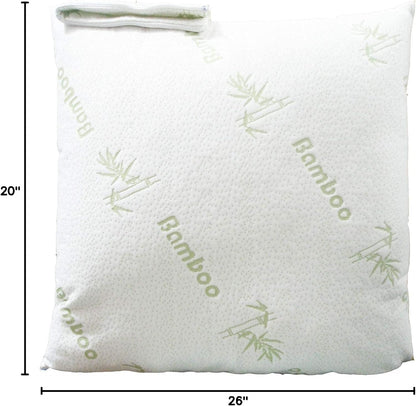 Cloud-Like Pillow Protectors with Zipper Standard Size - Breathable Cooling Pillow Covers for Hot Sleeprers - 100% Resistant to Stains, Dust & Dirt (White 2-Pack)