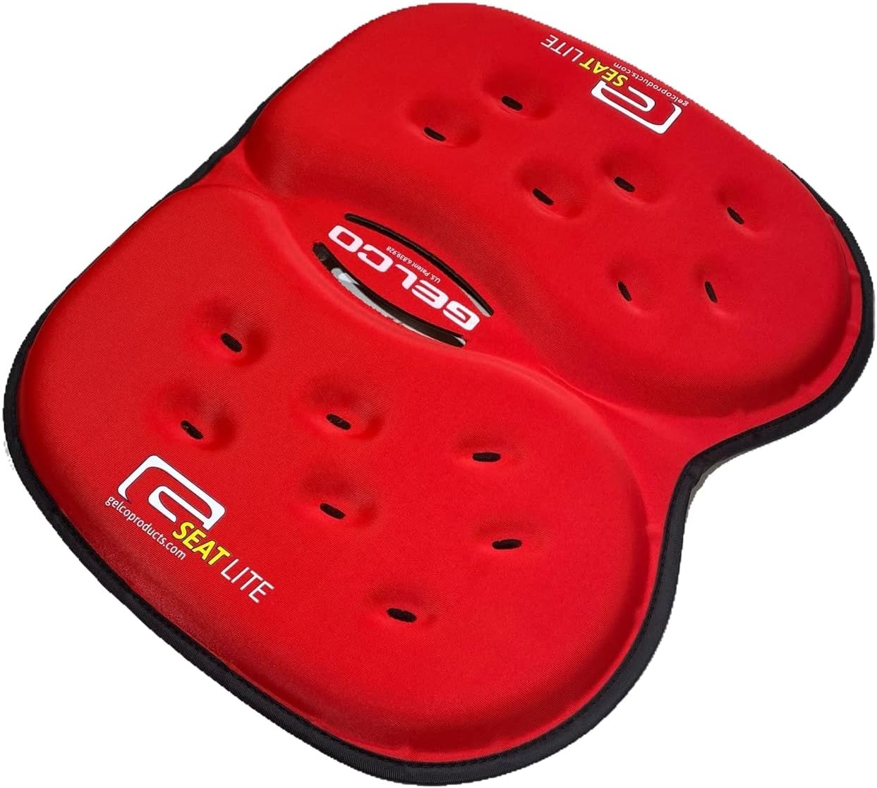 GSeat Lite Travel Gel and Foam Cushion - for Back Pain, Sciatica, Pressure Relief, and Tailbone Discomfort - Promotes Healthy Posture - Ergonomic Comfort - for Car, Commute, Airplane and Travel