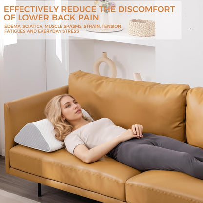 Knee Wedge Pillow for Post-Surgery Recovery-Leg Elevation Support for Sleep Position, Alleviating Lower Back & Hip Pain Enhancing Circulation in Ankles Legs Triangle Pillow with Removable Cover