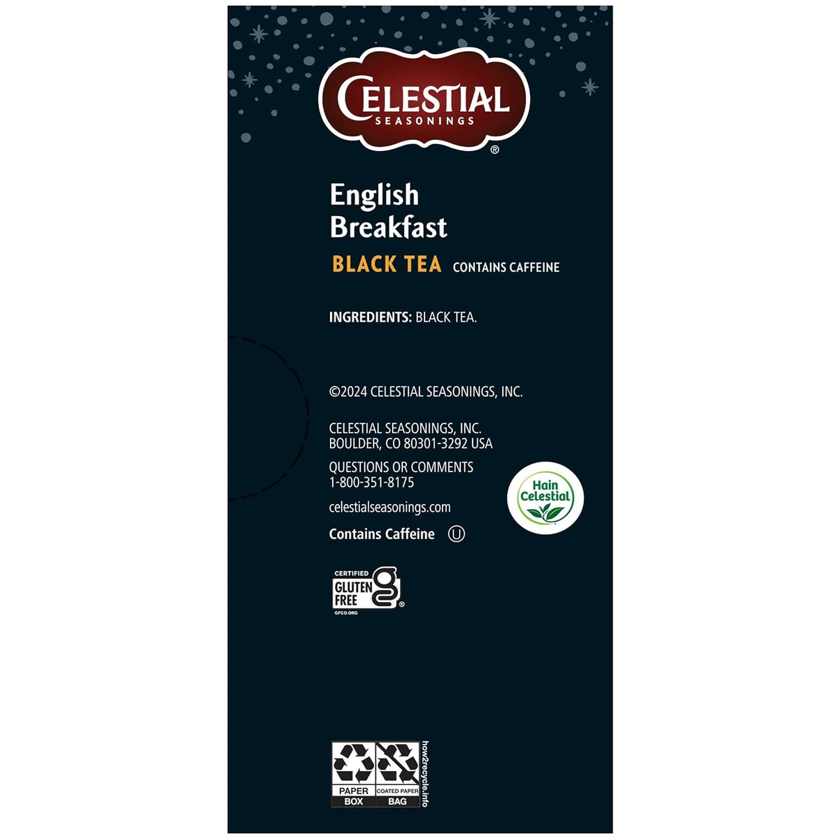 Celestial Seasonings English Breakfast Black Tea 20 Count