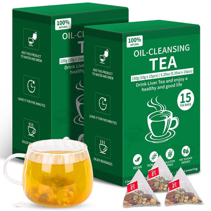Liver Detox Tea, Chinese Kidney and Liver Cleanse Detox Herbal Tea Support Kidney Healthy Function with 11 Precious Ingredients Formula (1 Pack/15 Bags)