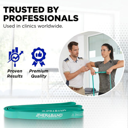 THERABAND High Resistance Band Set of 2, Light and Medium Loop, 15-25 lb