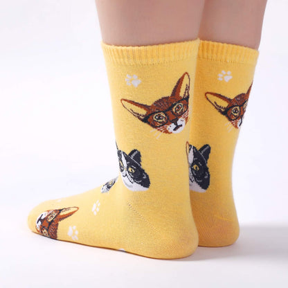 Jeasona Cute Cat Gifts for Women Animal Cat Socks Wife Mom Girlfriend Daughter