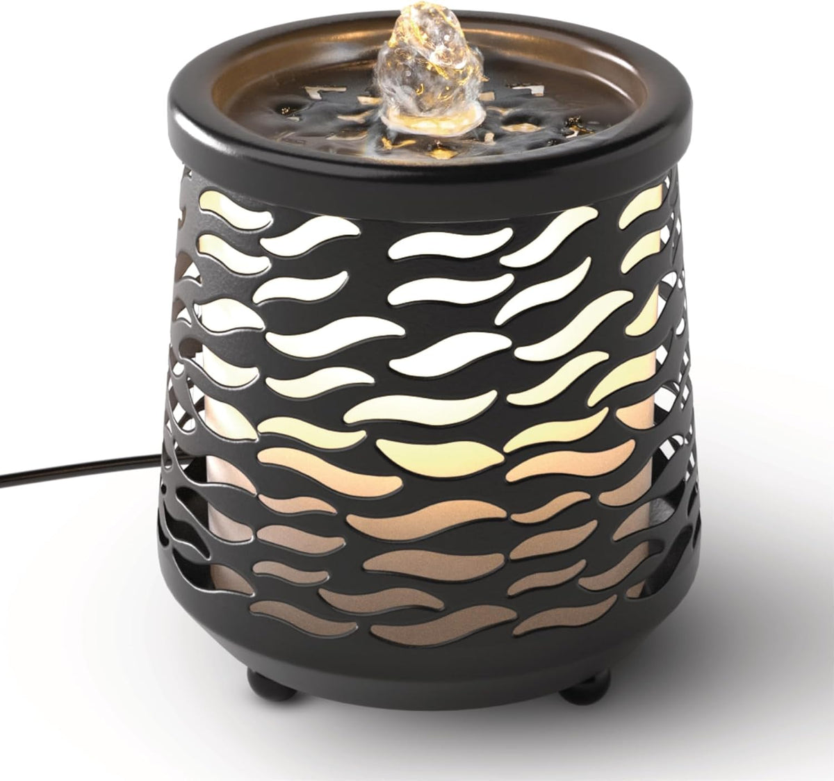Homedics Indoor Relaxation Fountain with Light & Natural Sound (Black)