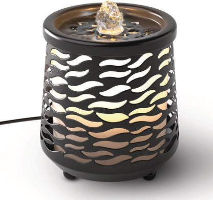 Homedics Indoor Relaxation Fountain with Light & Natural Sound (Black)