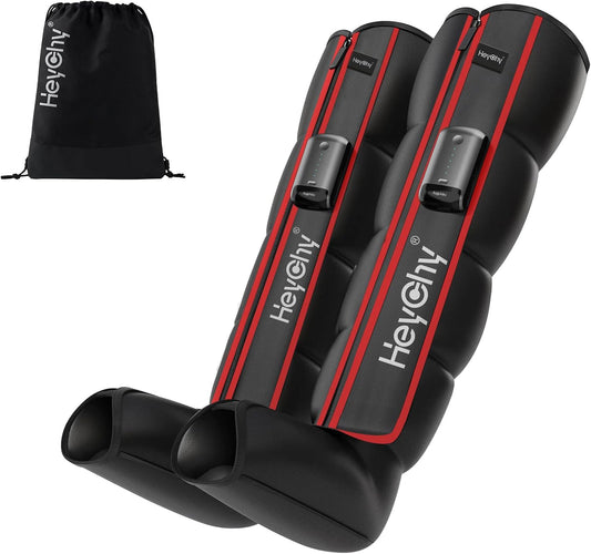Air Compression Recovery System for Foot and Leg - Professional Sequential Massage Boots with Cordless Design & 5 Pressure Levels -Circulation & Pain Relief for Athletes, Runners, Seniors (Large)