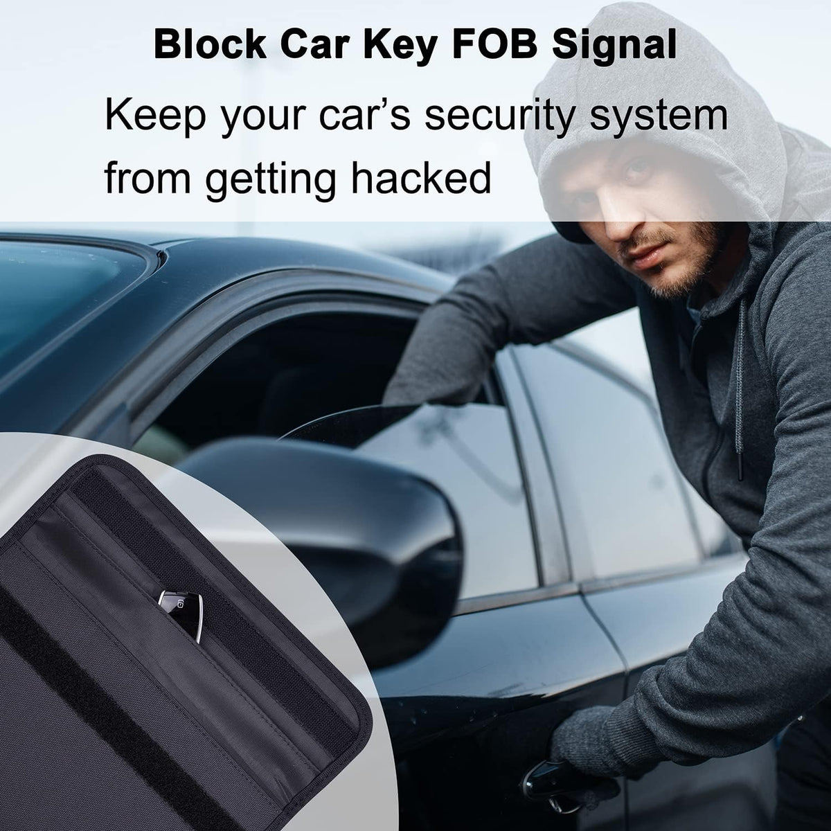 Wisdompro Faraday Bag, RFID Signal Blocking Bag for Phones and Car Keys