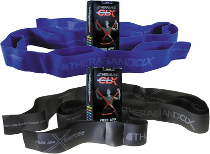 THERABAND CLX Resistance Band with Loops, Fitness Band for Home Exercise and Workouts