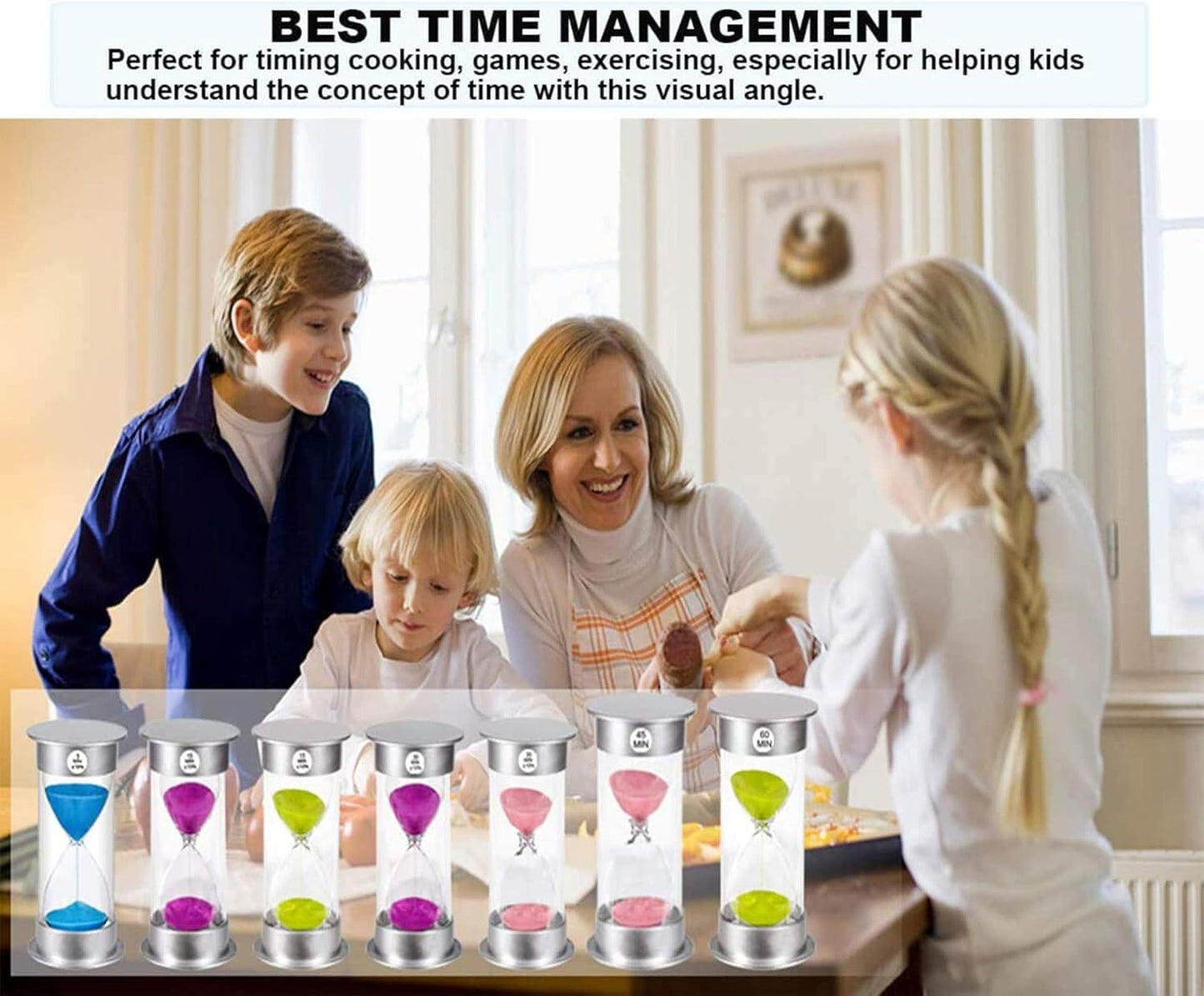2 Minute Hourglass Sand Timer with Suction Cup,Unbreakable Sucker Sand Clock Timer 2 min,Plastic Mini Sand Watch,Rotatable Reloj De Arena for Kids Toothbrush(Blue)