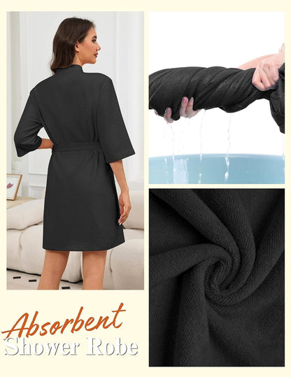 Ekouaer Towel Robe for Women Terry Cloth Robes for Women Absorbent Bathrobe