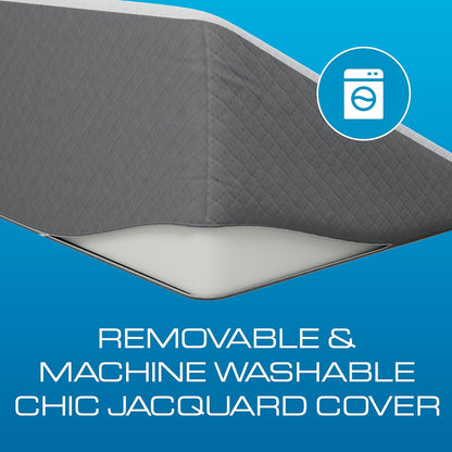 Kolbs Bed Wedge Pillow for Sleep Apnea, FSA Eligible Acid Reflux, and Back Pain Relief, with Chic Jacquard Cover - Headboard Wedges for Sleeping (5" Gentle Incline)