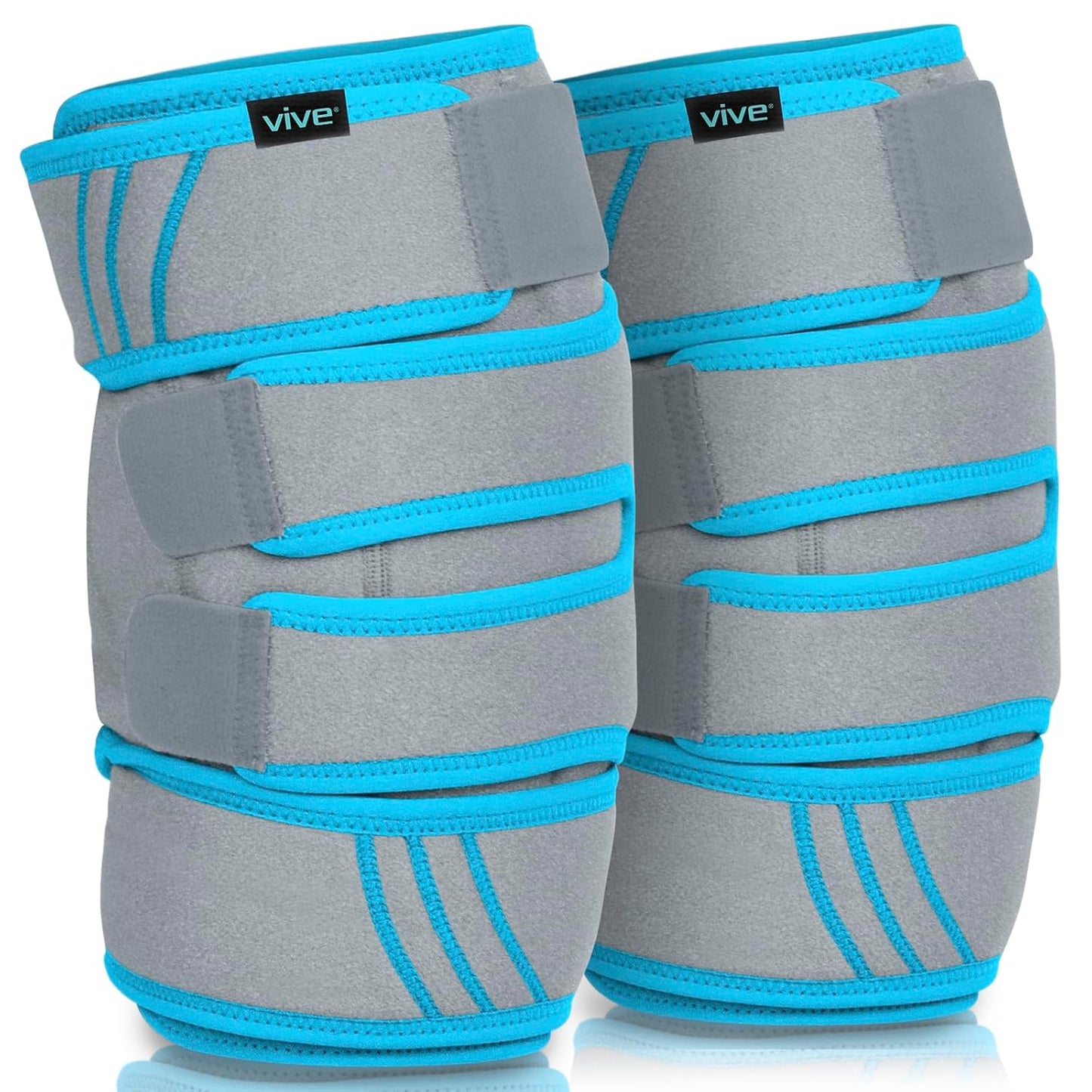 Vive Knee Ice Pack Wrap - Cold/Hot Gel Compression Brace - Heat Support Strap for Arthritis Pain, Tendonitis, ACL, Athletic Injury, Osteoarthritis, Women, Men, Running, Meniscus and Patella Surgery