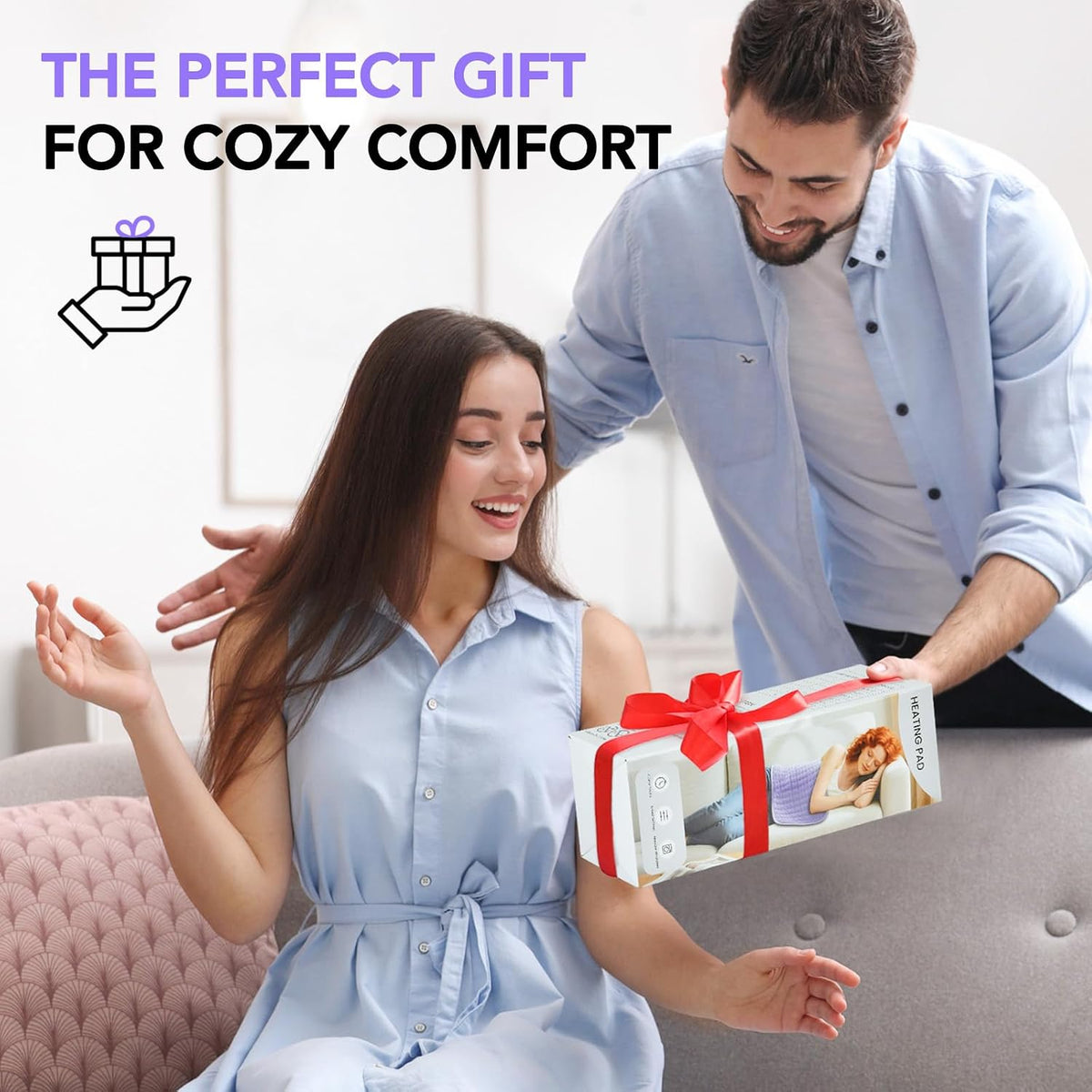 Extra Large Heating Pad for Back Pain Relief - 33"x17"Electric Heating Pad